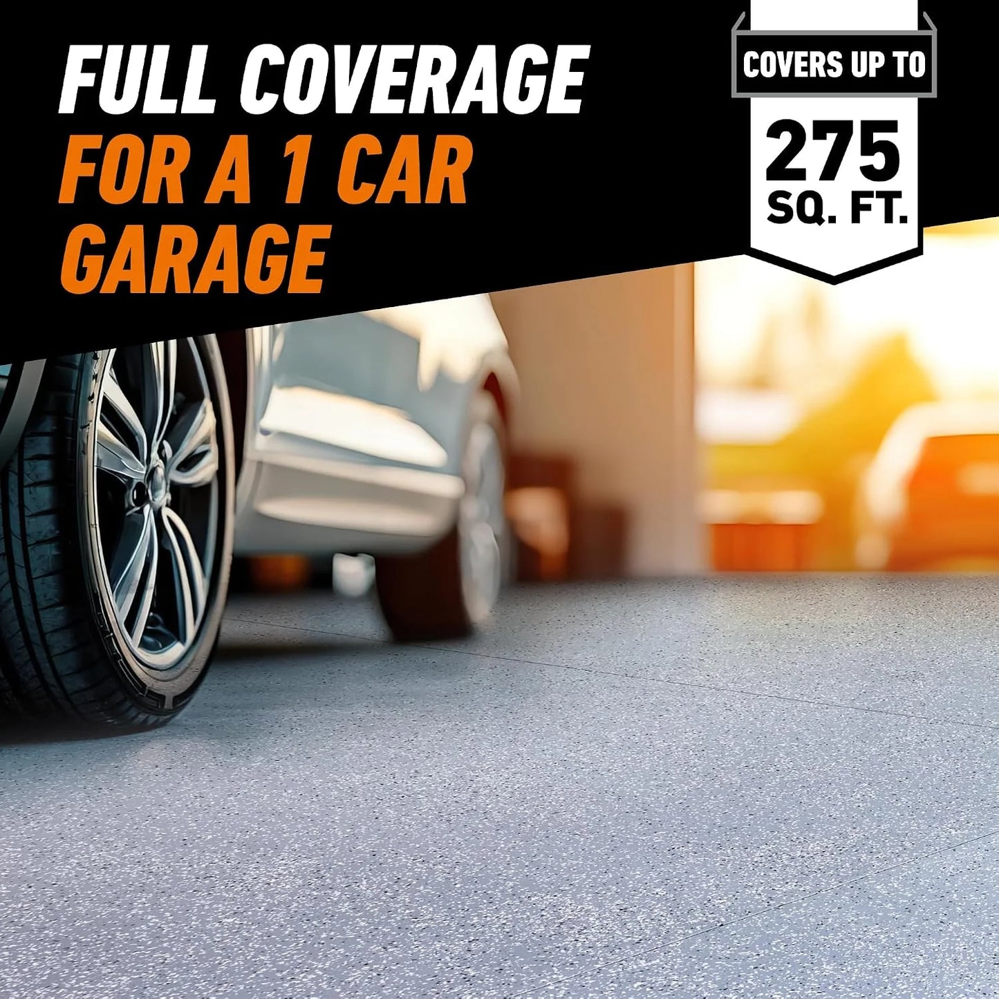 Gorilla Epoxy Garage Floor Coating Kit, 7 Pieces, 1-Car, Black Finish