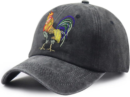 Unisex Adjustable Animal Hat for Men Women, Classic Cotton Wild Animals Embroidered Baseball Cap