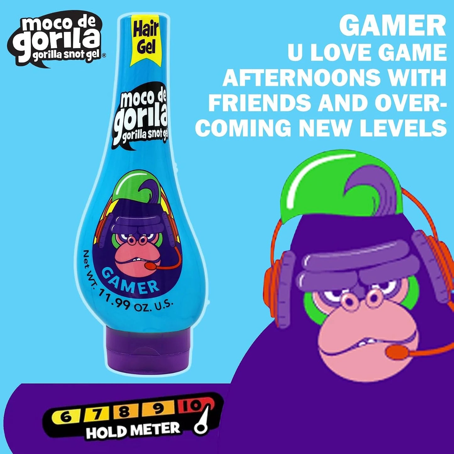 Moco de Gorila Gamer Hair Styling Gel, 11.92 Oz, Pack of 3