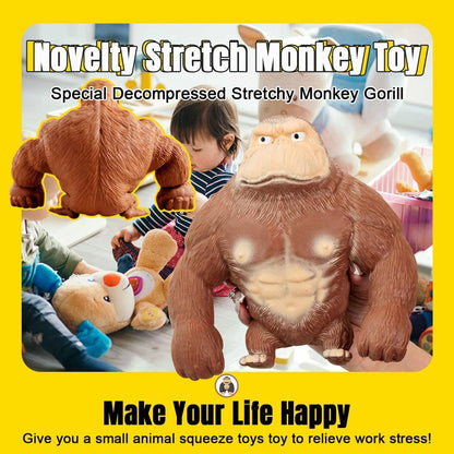 YHan Super Stretchy Gorilla Fidget Toy (Purple) Stretchy Monkey - Funny, Squishy & Perfect to Squeeze for Stress Relief - Ideal Gift for Kids