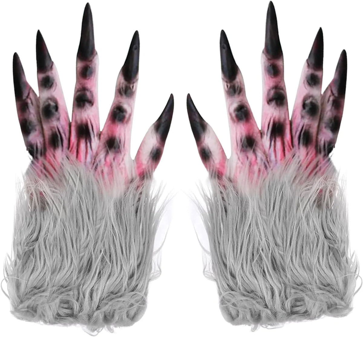 BXT Adults Lifelike Latex Halloween Ape Claws Animal Paws Gloves Mittens Cosplay Costume Props Furry Papion Gorilla Handwear