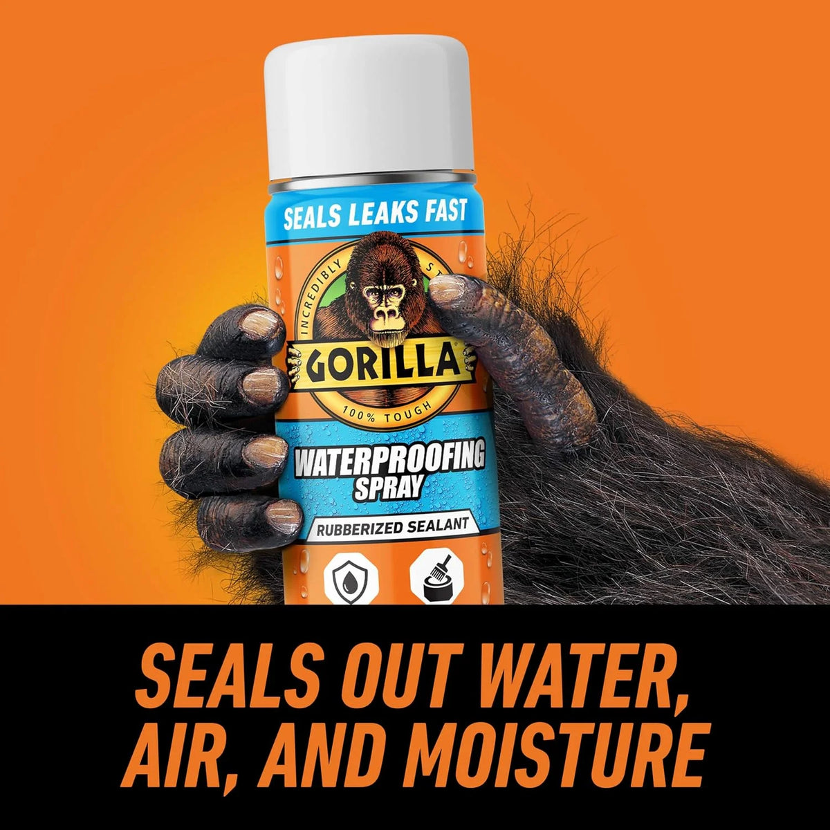 Gorilla Waterproofing Spray, Clear, 14 oz, 2-Pack, Flexible Sealant