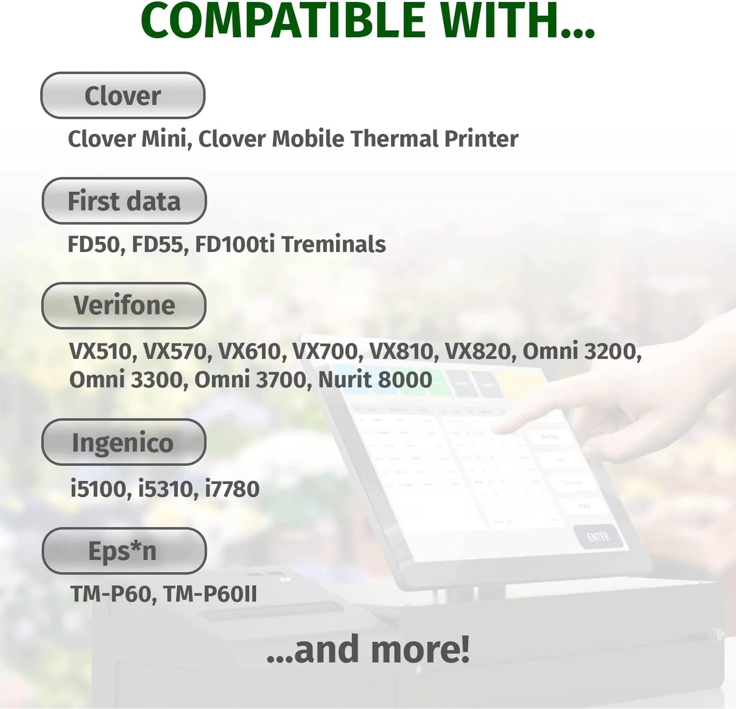 (50) Gorilla Supply 2 1/4 x 85 Thermal Paper Receipt Rolls Clover Mini Verifone VX510 VX570 FD50 T4220, 2.25 x 85 ft, POS/Cash Register Paper, BPA Free, 50 Rolls (Pack of 2)