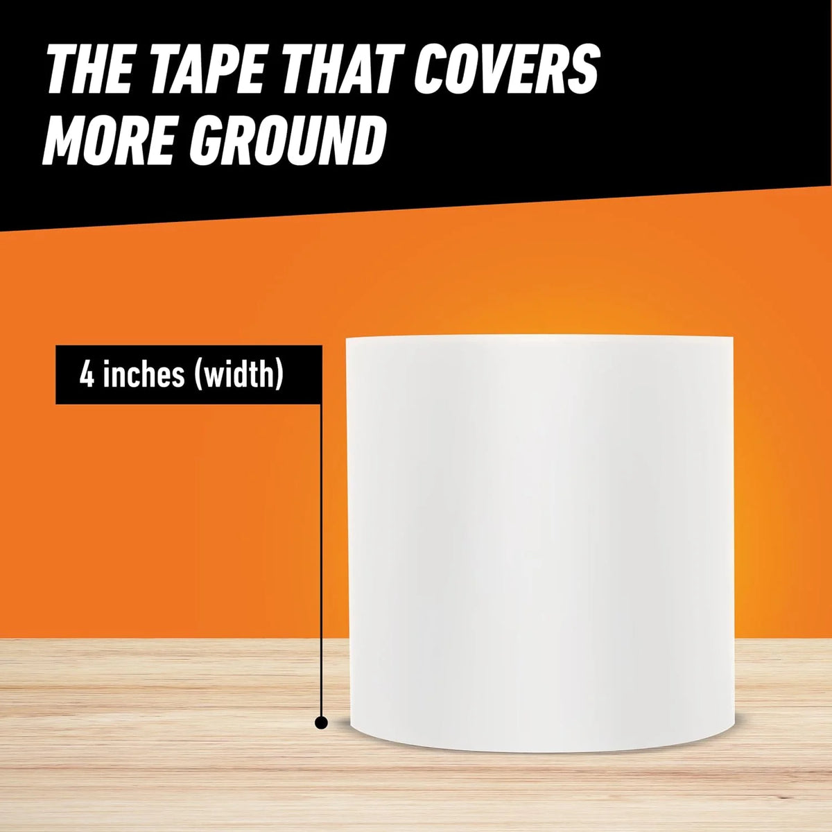 GORILLA Waterproofing Tape, Permanent Seal, White, 4" x 10', 2-Pack