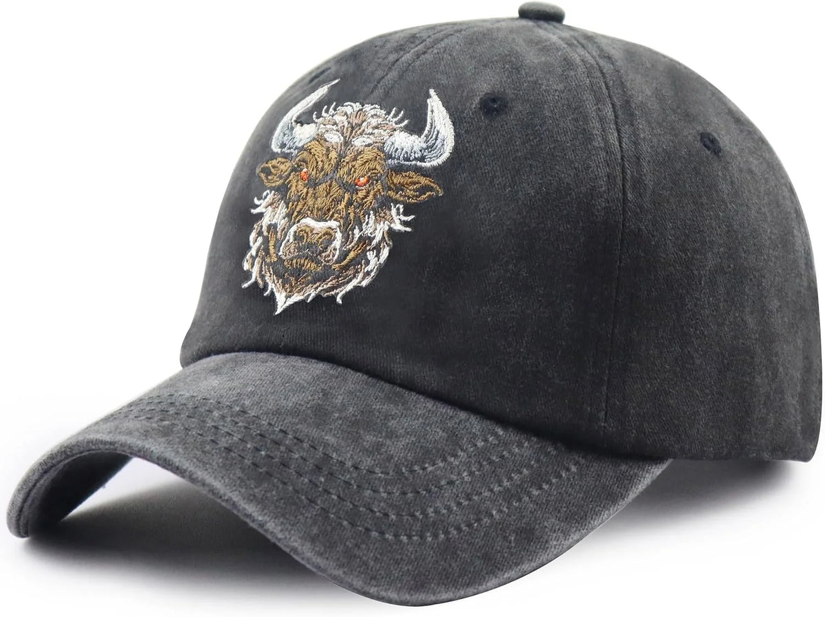 Unisex Adjustable Animal Hat for Men Women, Classic Cotton Wild Animals Embroidered Baseball Cap
