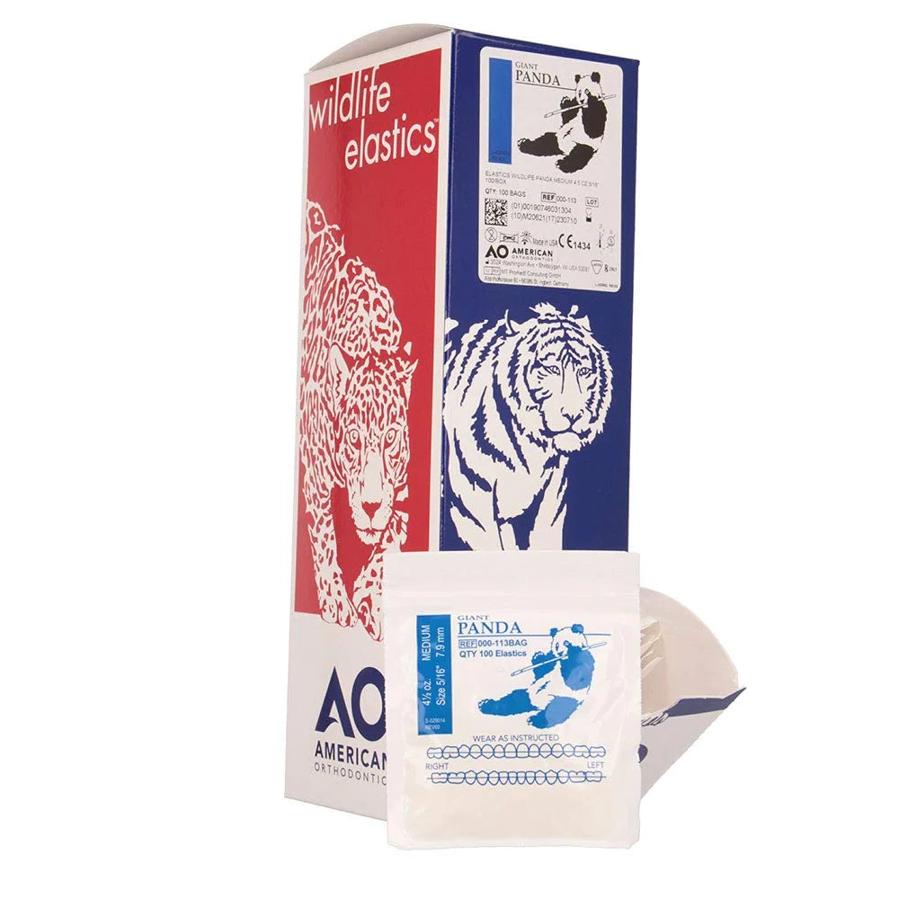 American Orthodontics Blue Whale Elastics, 5/16 in, 14 oz, Latex, Maximum