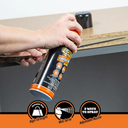 Gorilla Heavy Duty Spray Adhesive, Multi Purpose, Clear, 14 oz, 2-Pack