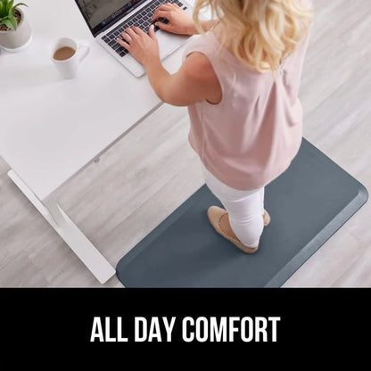 GORILLA GRIP Cushioned Antifatigue Kitchen Mat for Floor, 20x32, Charcoal