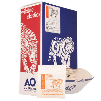 American Orthodontics Blue Whale Elastics, 5/16 in, 14 oz, Latex, Maximum