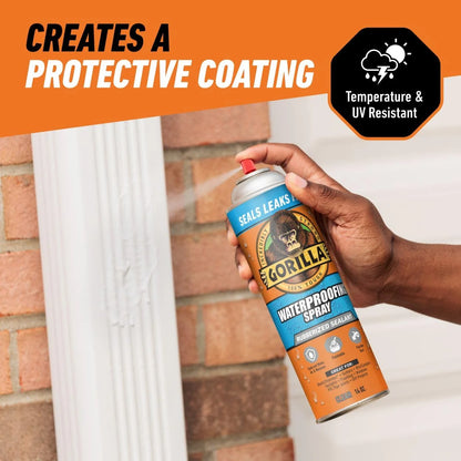 Gorilla Waterproofing Spray, Clear, 14 oz, 2-Pack, Flexible Sealant