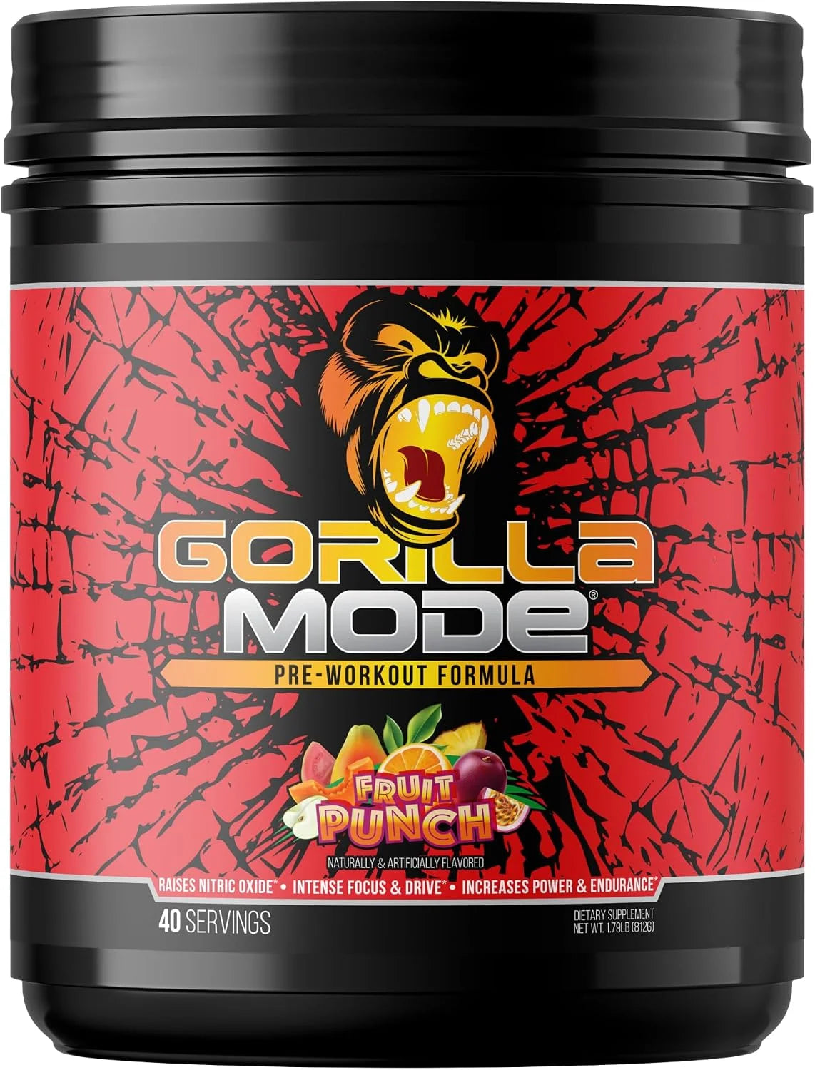Gorilla Mode Pre Workout - Massive Pumps | 812g (BlackBerry Lemonade)
