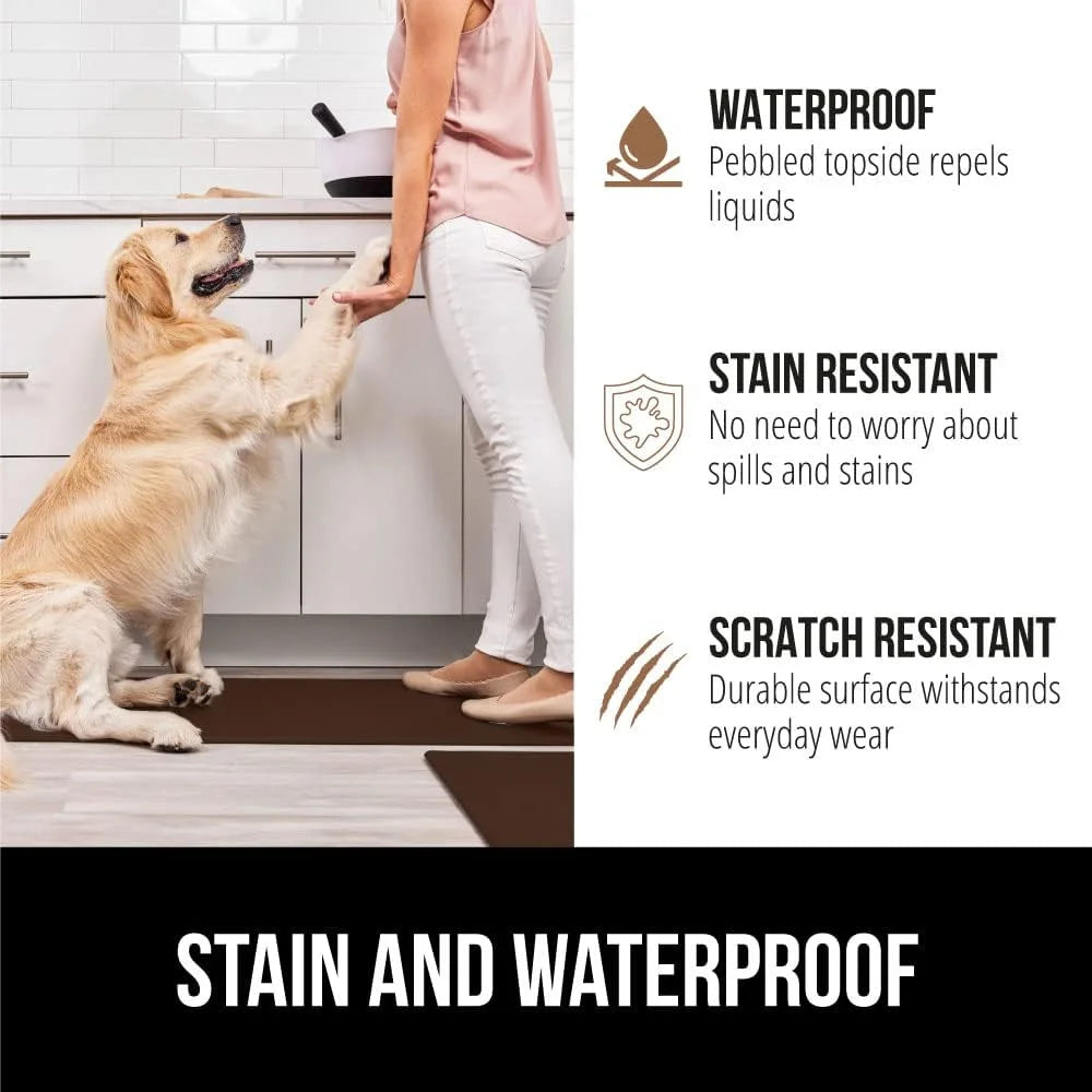GORILLA GRIP Cushioned Antifatigue Kitchen Mat for Floor, 20x32, Charcoal