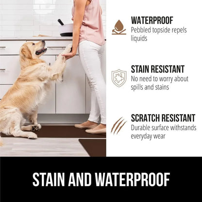 GORILLA GRIP Cushioned Antifatigue Kitchen Mat for Floor, 20x32, Charcoal