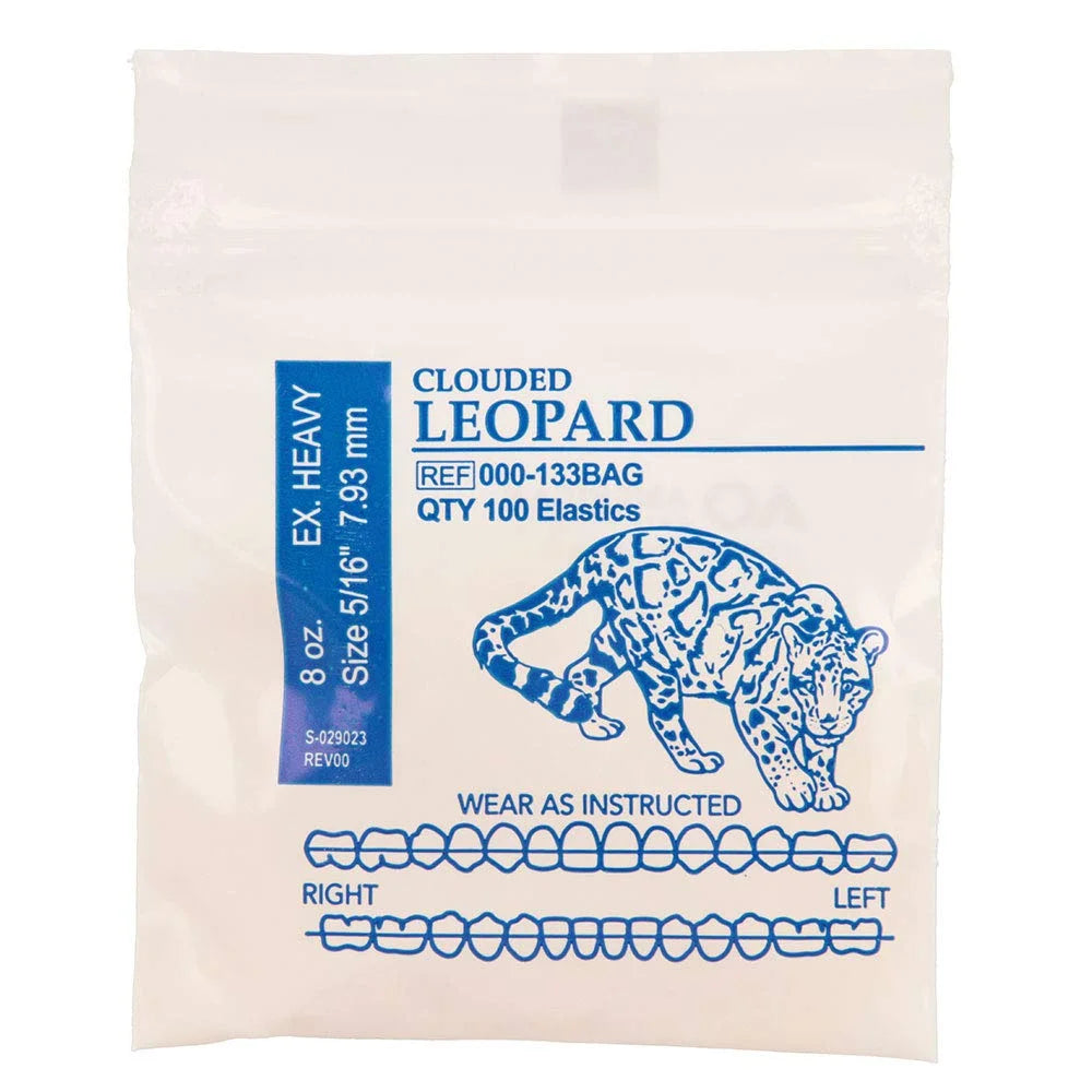 American Orthodontics Blue Whale Elastics, 5/16 in, 14 oz, Latex, Maximum