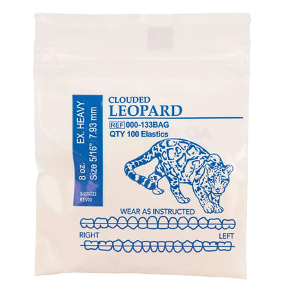 American Orthodontics Blue Whale Elastics, 5/16 in, 14 oz, Latex, Maximum