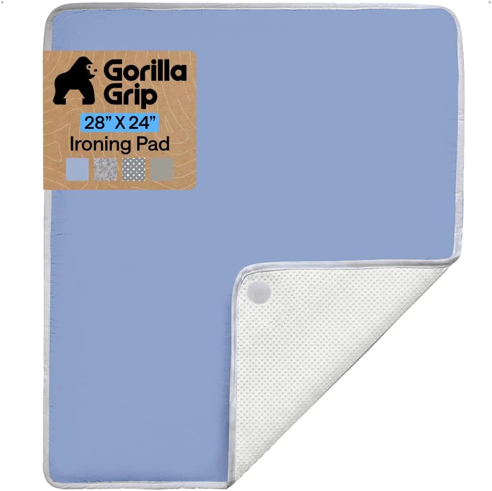 GORILLA GRIP Padded Ironing Board Cover, 15x54 Silver