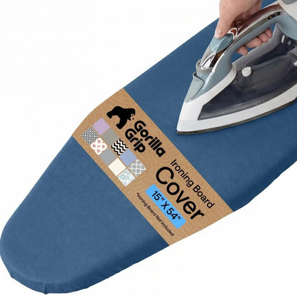 GORILLA GRIP Padded Ironing Board Cover, 15x54 Silver
