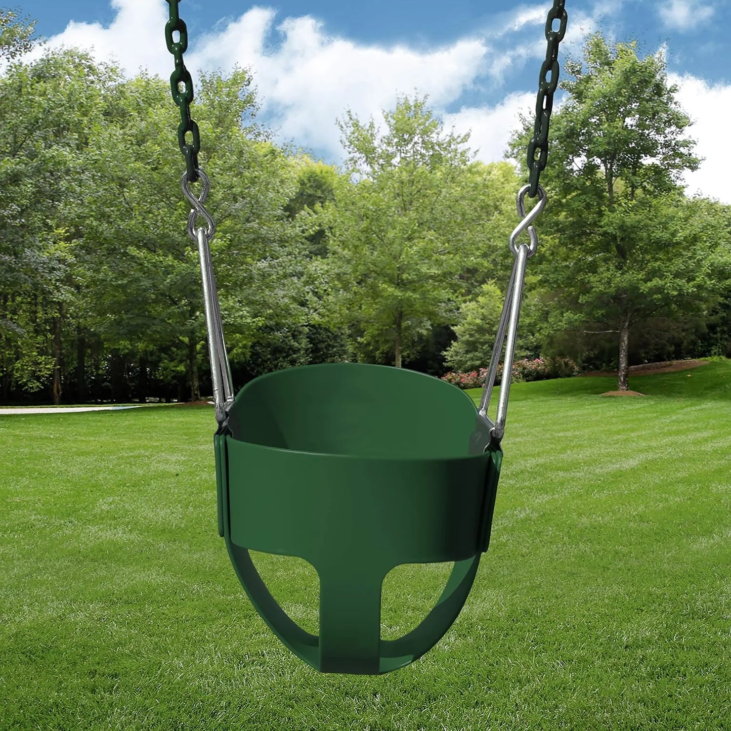 Gorilla Playsets 04-0008-PK/PK Full Bucket Toddler Swing, Pink Bucket, Pink 60" Plastic Coated Chains, 50 lb Capacity