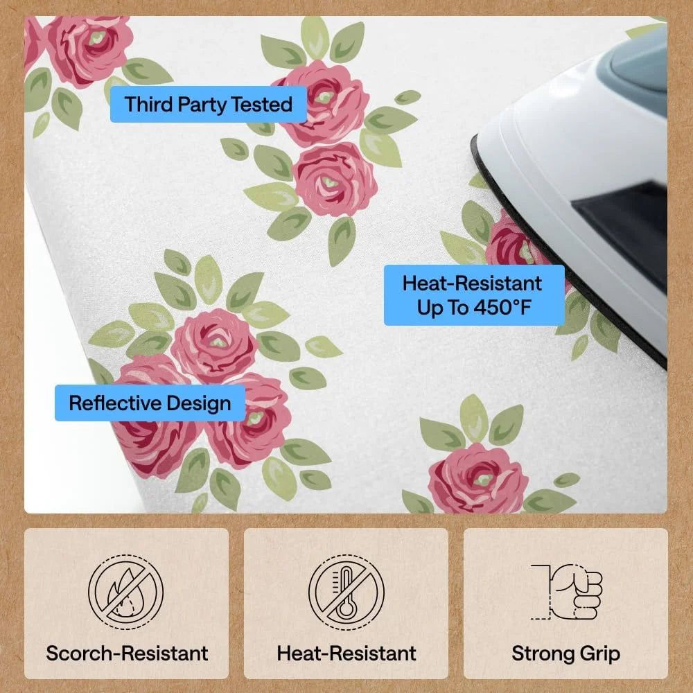 GORILLA GRIP Padded Ironing Board Cover, 15x54 Silver
