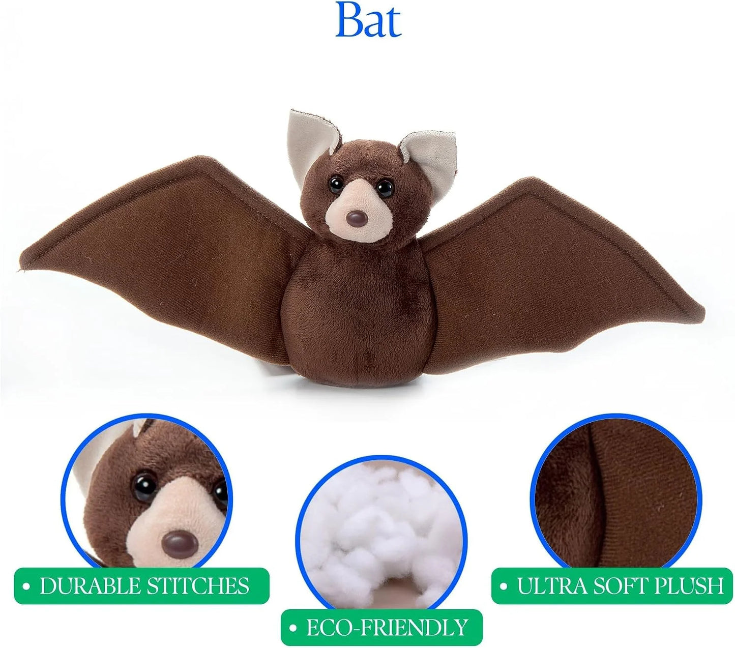 The Petting Zoo Wolf Stuffed Animal Plushie, Babiez, Kids Gifts, 6 in