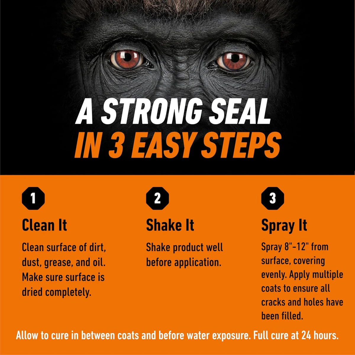 Gorilla Waterproofing Spray, Clear, 14 oz, 2-Pack, Flexible Sealant