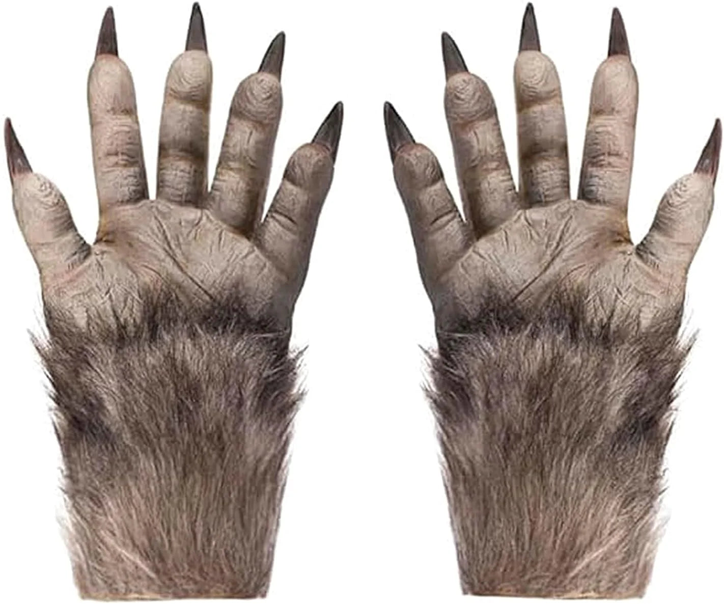 BXT Adults Lifelike Latex Halloween Ape Claws Animal Paws Gloves Mittens Cosplay Costume Props Furry Papion Gorilla Handwear