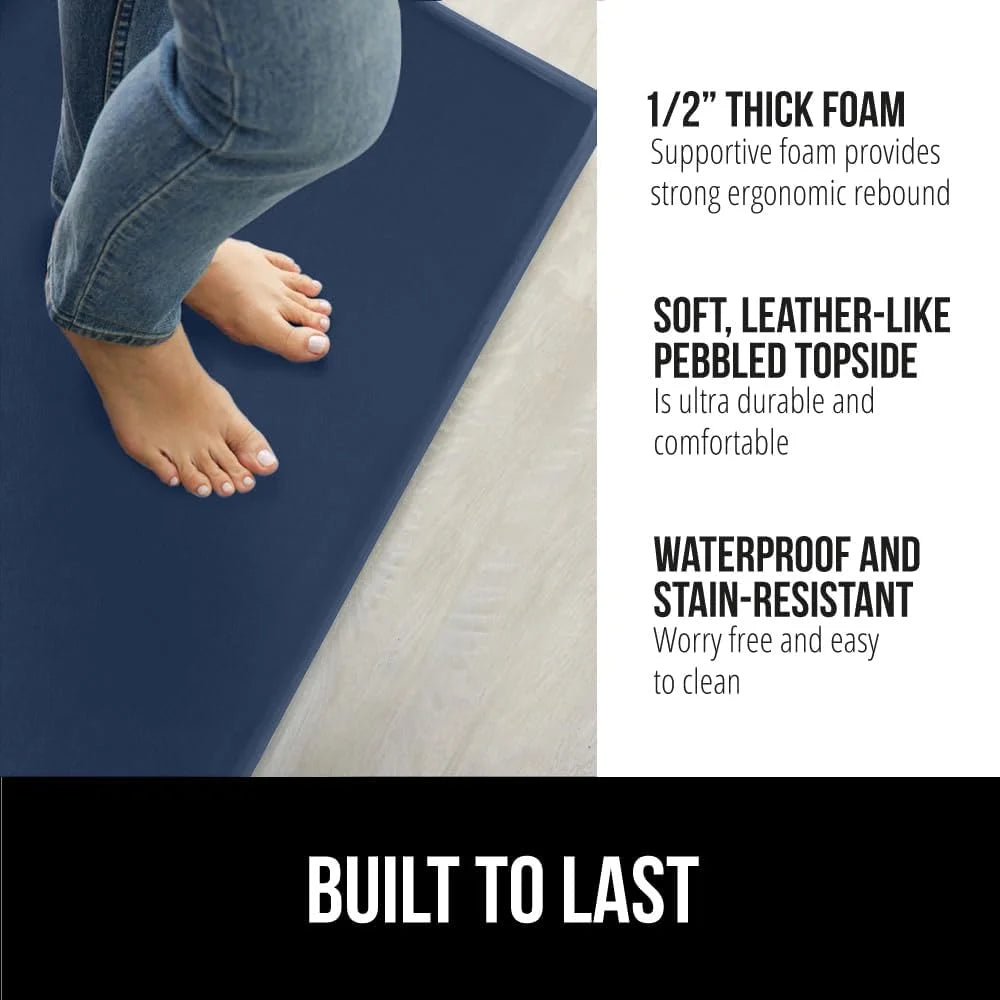 GORILLA GRIP Cushioned Antifatigue Kitchen Mat for Floor, 20x32, Charcoal