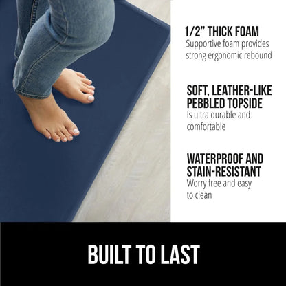 GORILLA GRIP Cushioned Antifatigue Kitchen Mat for Floor, 20x32, Charcoal