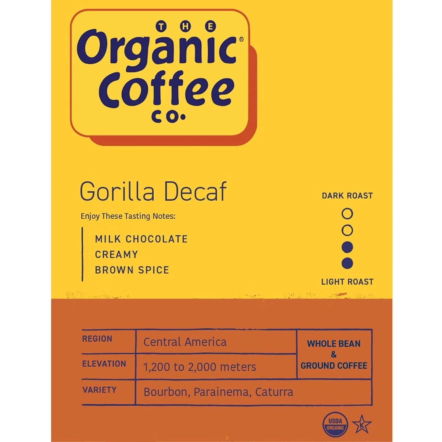 The Organic Coffee Co. DECAF French Roast Whole Bean Coffee, 2 lb bag