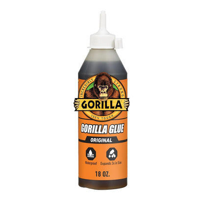 Gorilla Original Glue, Waterproof Polyurethane, Brown, 8 oz
