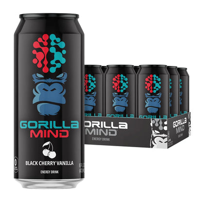 Gorilla Mind Energy Drink | 16oz, 12-Pack (Citrus Rain)
