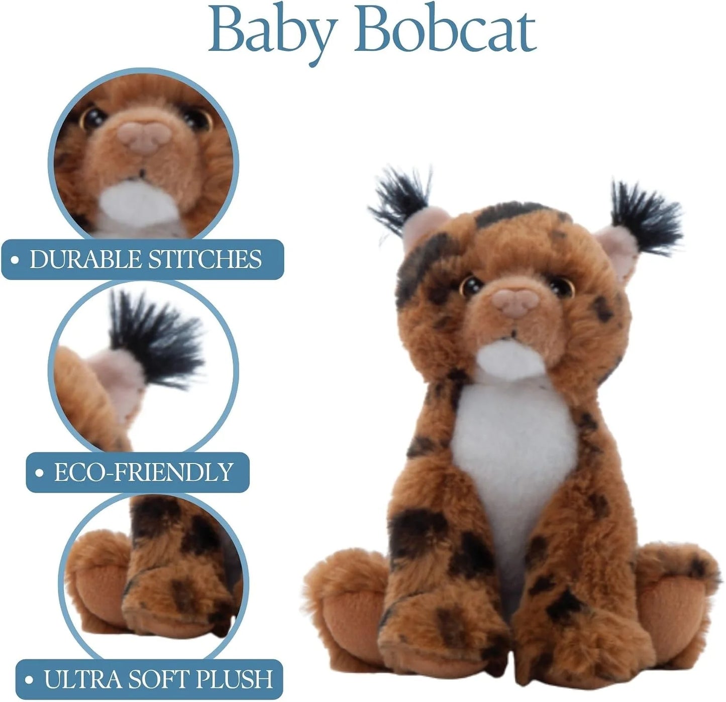 The Petting Zoo Wolf Stuffed Animal Plushie, Babiez, Kids Gifts, 6 in