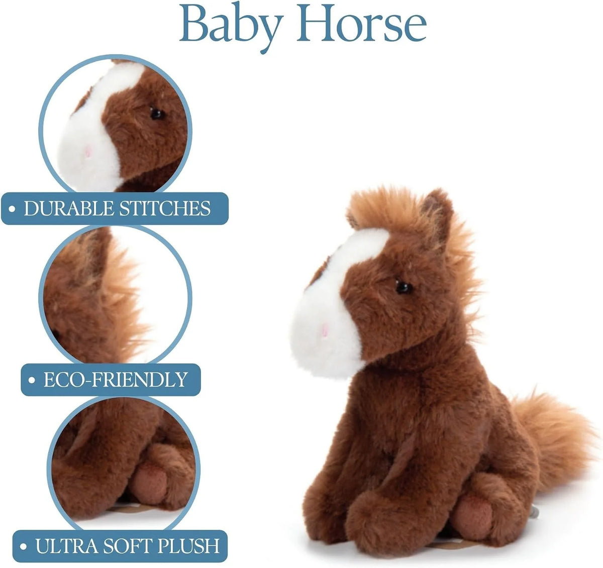 The Petting Zoo Wolf Stuffed Animal Plushie, Babiez, Kids Gifts, 6 in