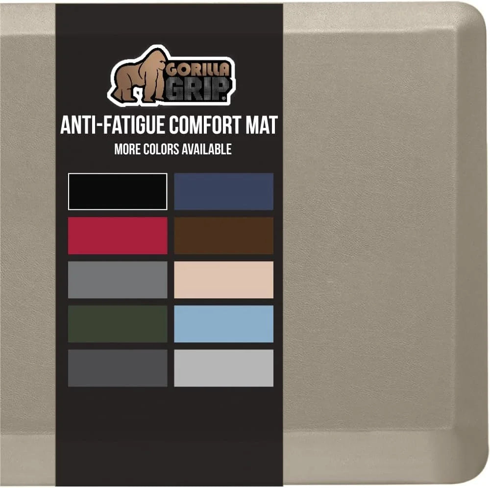 GORILLA GRIP Cushioned Antifatigue Kitchen Mat for Floor, 20x32, Charcoal