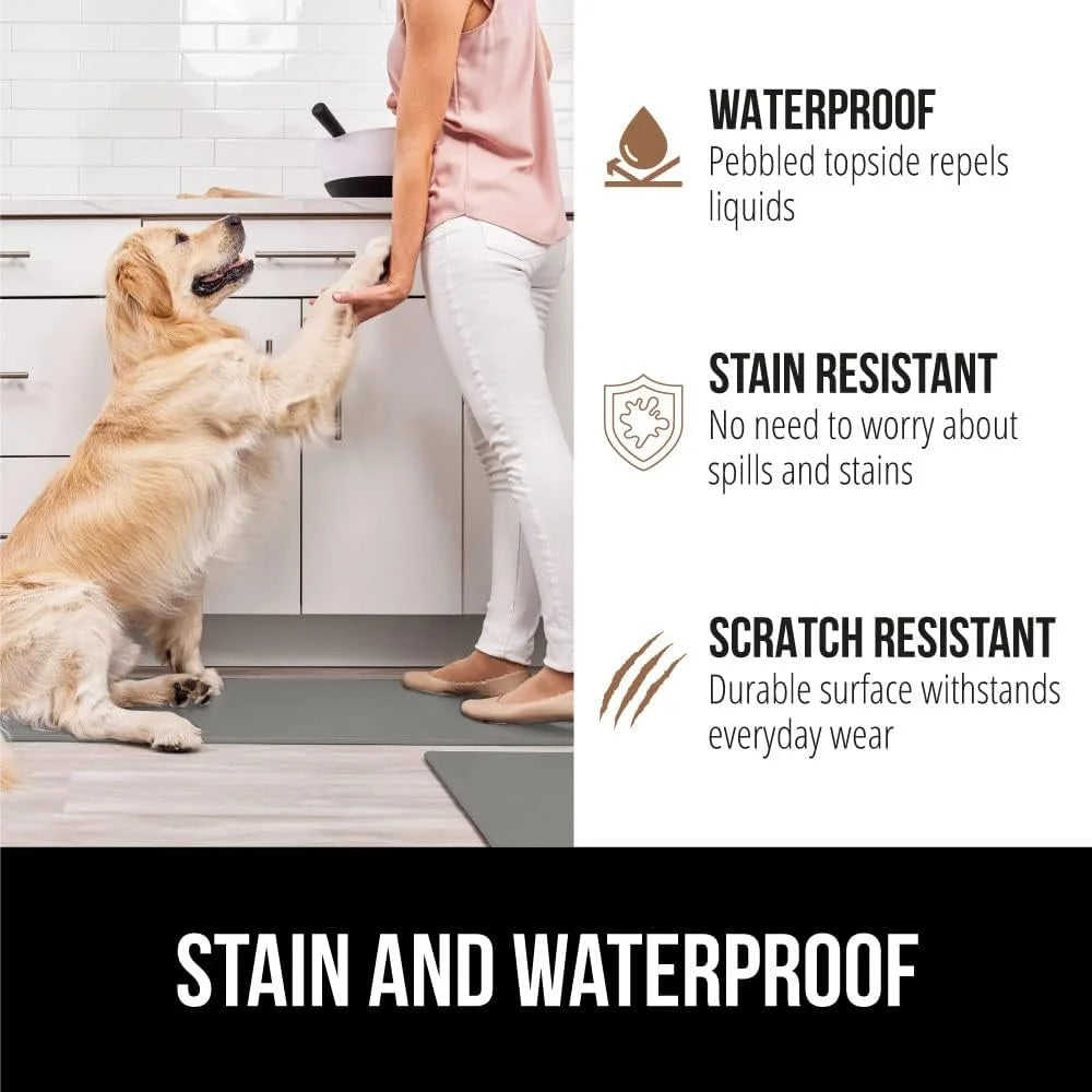 GORILLA GRIP Cushioned Antifatigue Kitchen Mat for Floor, 20x32, Charcoal