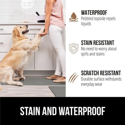 GORILLA GRIP Cushioned Antifatigue Kitchen Mat for Floor, 20x32, Charcoal