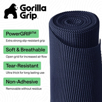 GORILLA GRIP powerGRIP Drawer Shelf and Cabinet Liner, 24"x30', Light Gray