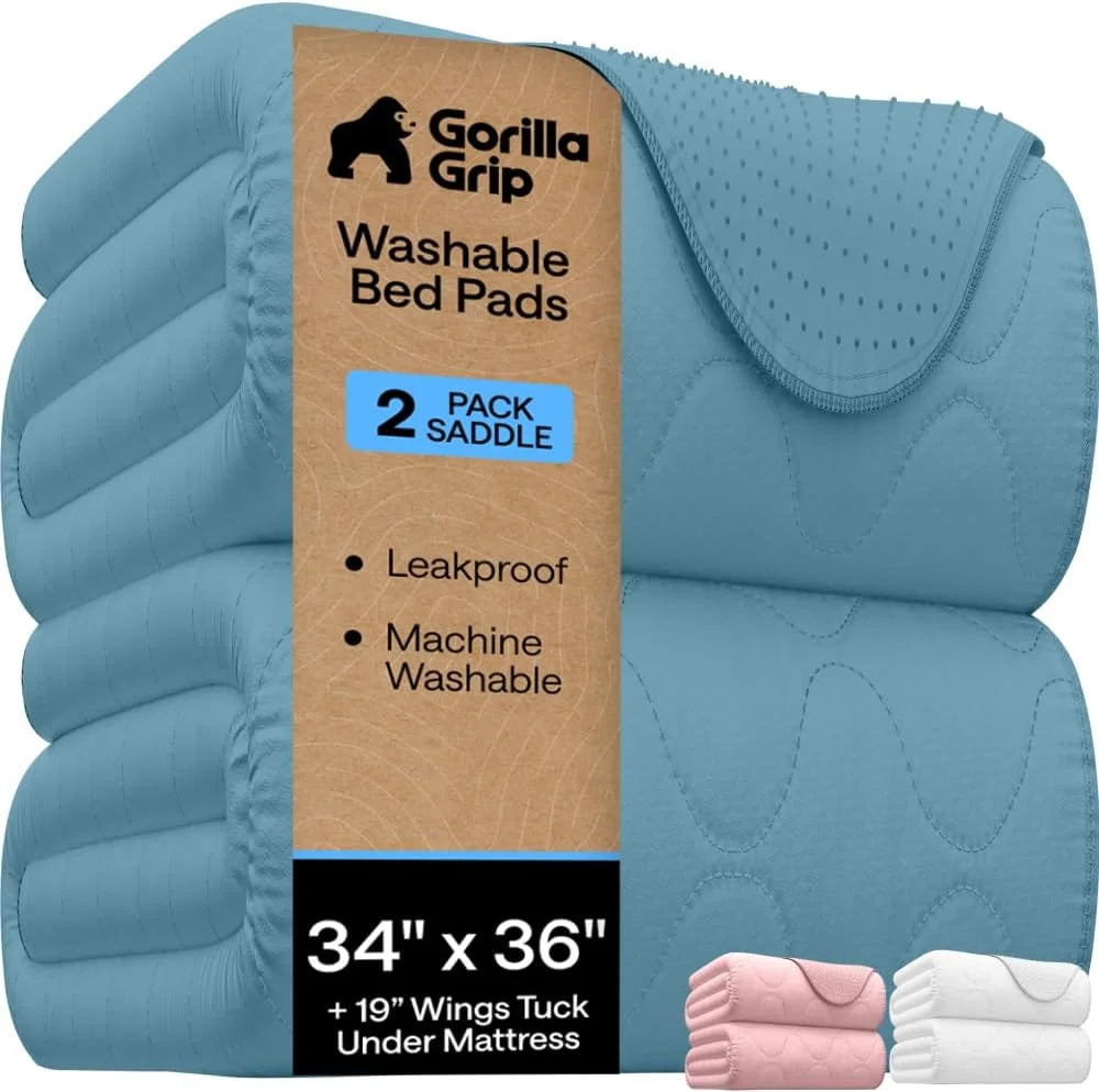 GORILLA GRIP Washable Reusable Underpads, 52x34 White