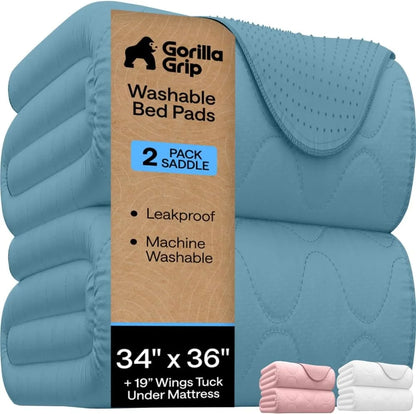 GORILLA GRIP Washable Reusable Underpads, 52x34 White
