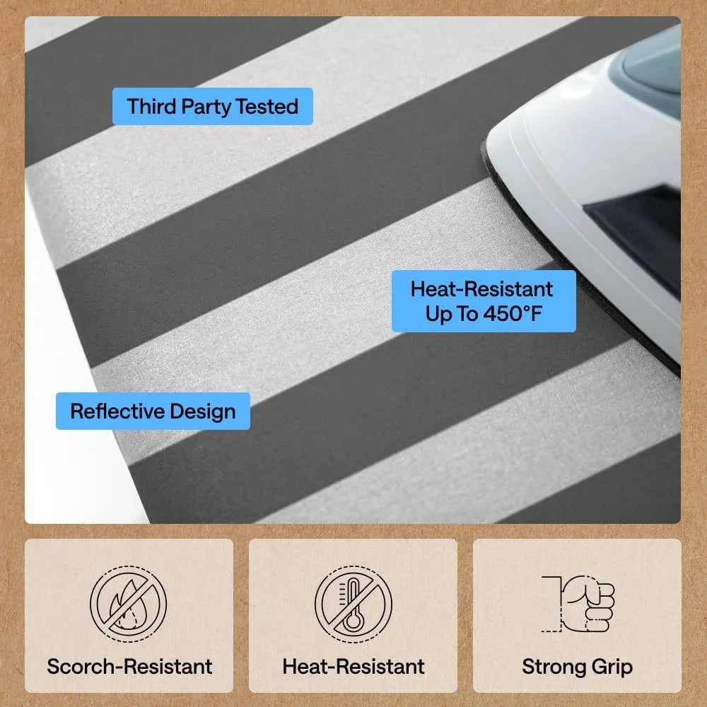 GORILLA GRIP Padded Ironing Board Cover, 15x54 Silver
