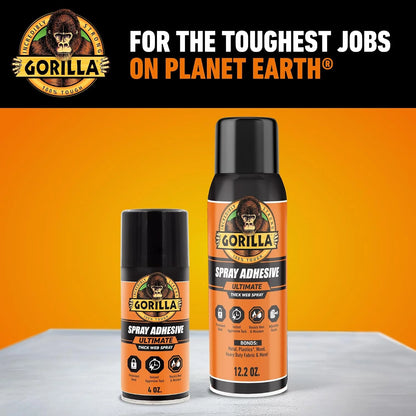 Gorilla Heavy Duty Spray Adhesive, Multi Purpose, Clear, 14 oz, 2-Pack