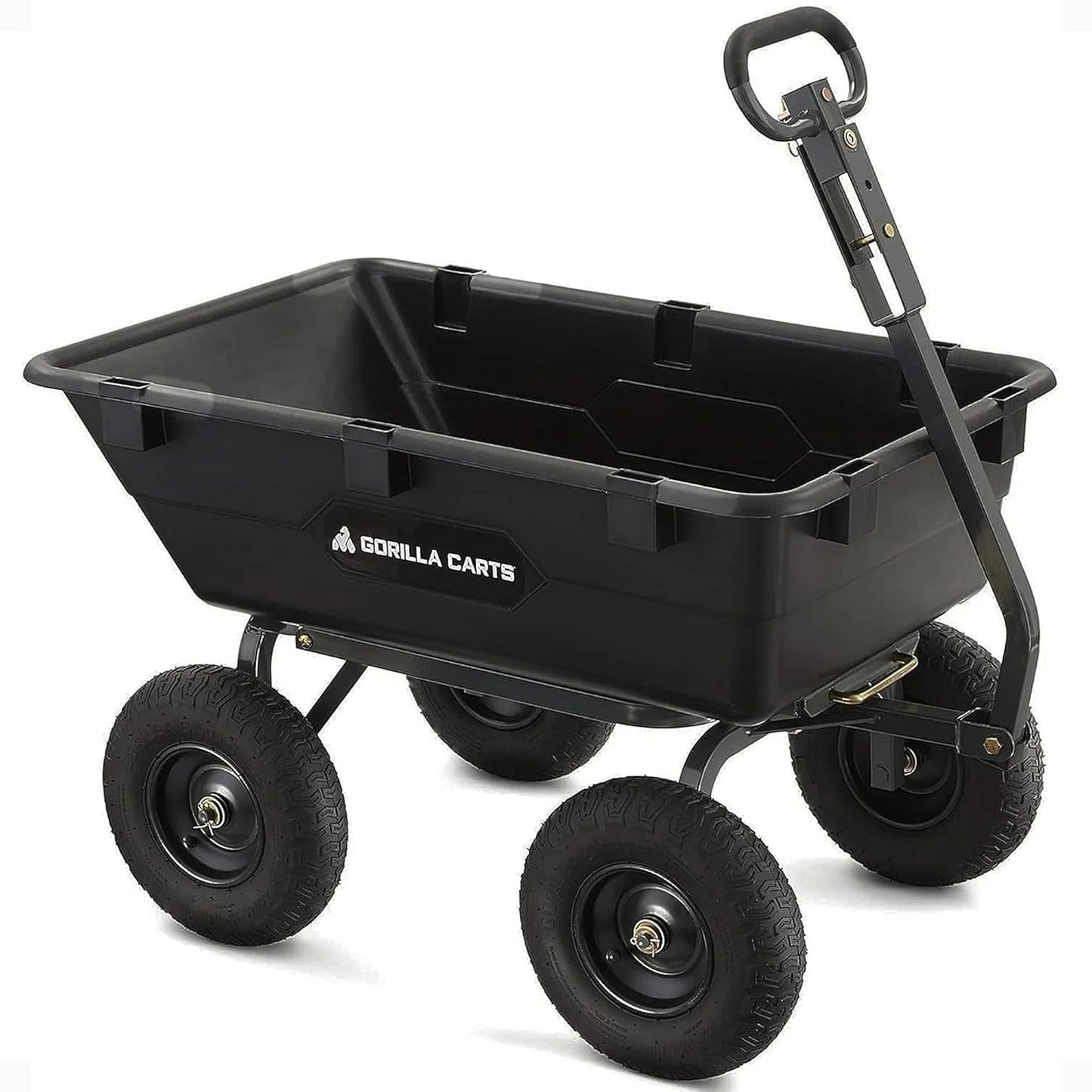 Gorilla Carts Poly Dump Cart, 800 lb. Capacity, 5 Cu Ft, Gray