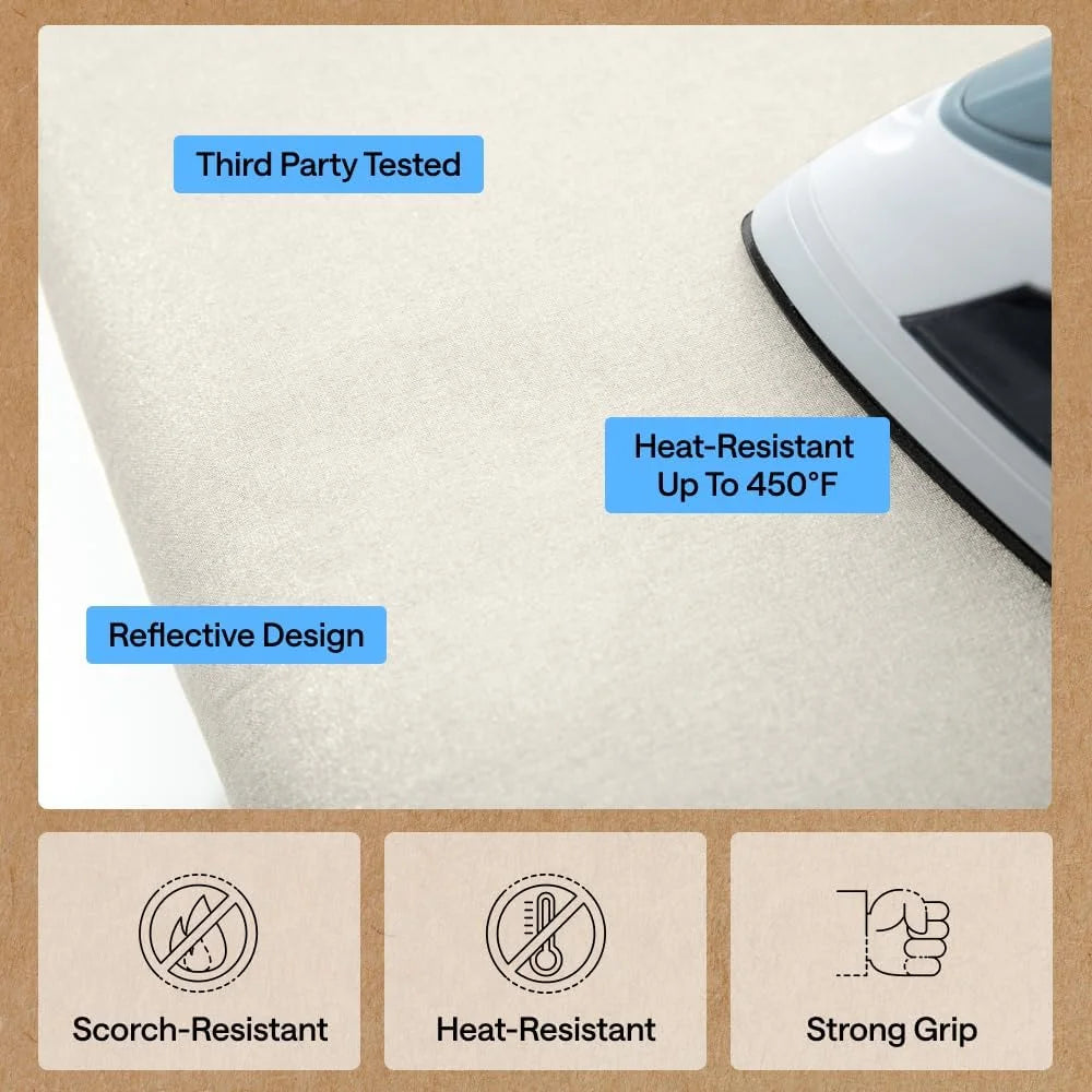 GORILLA GRIP Padded Ironing Board Cover, 15x54 Silver