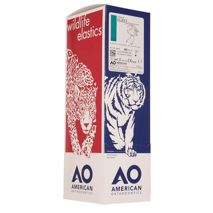 American Orthodontics Blue Whale Elastics, 5/16 in, 14 oz, Latex, Maximum