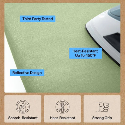 GORILLA GRIP Padded Ironing Board Cover, 15x54 Silver