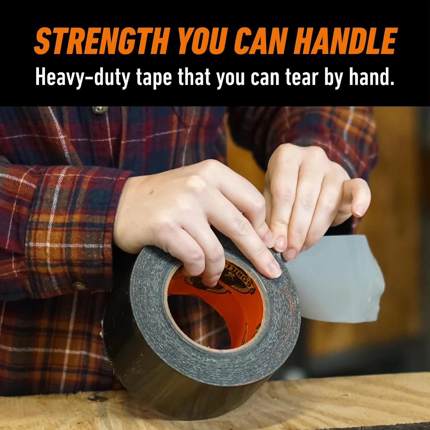 GORILLA Tough & Wide Heavy Duty Duct Tape, Silver, 2.88" x 25 yd, 1-Pack