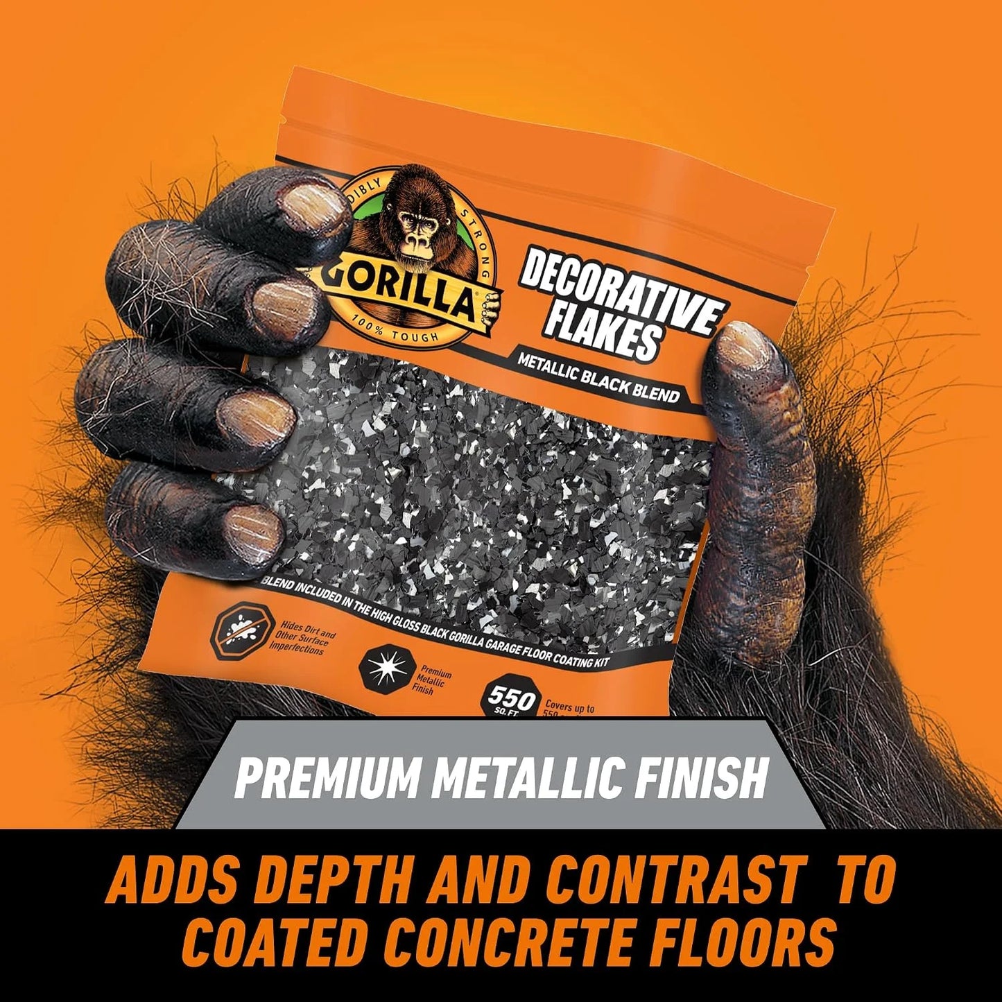 Gorilla Epoxy Garage Floor Coating Kit, 7 Pieces, 1-Car, Black Finish