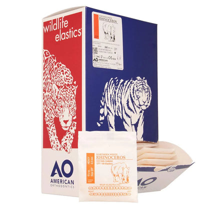 American Orthodontics Blue Whale Elastics, 5/16 in, 14 oz, Latex, Maximum
