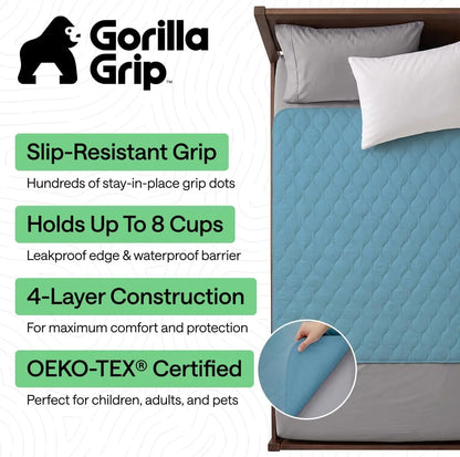 GORILLA GRIP Washable Reusable Underpads, 52x34 White