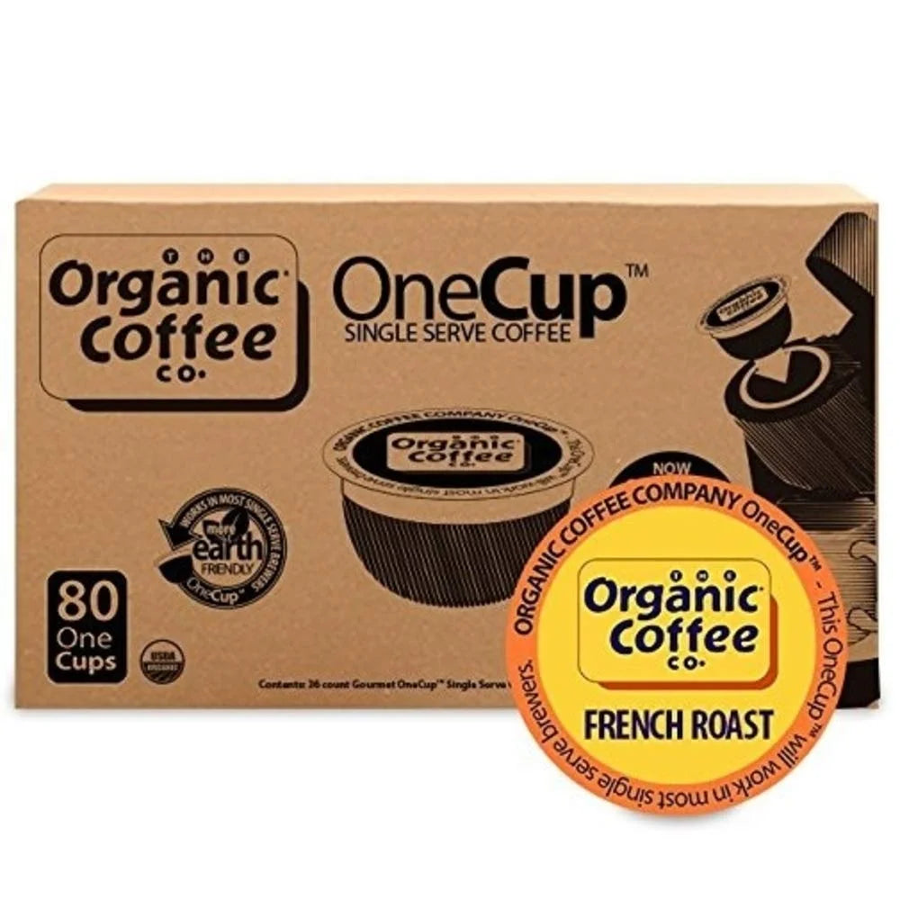 The Organic Coffee Co. Compostable Coffee Pods - Gorilla Decaf (36 Ct) K Cup Compatible including Keurig 2.0, Medium Roast, Swiss Water Processed, USDA Organic